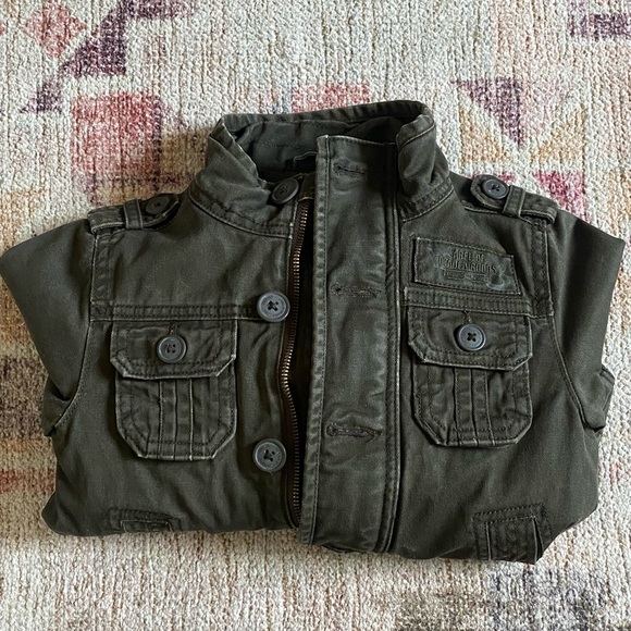 L.O.G.G boy size 2-3 yrs Military Style zipper & Button closure w/Pockets Jacket - Picture 4 of 15